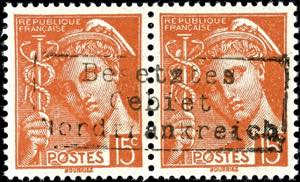 Dunkirk 15 C. Postal stamp bright brown ... 