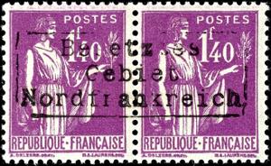Dunkirk 1, 40 Fr. Postal stamp bright violet ... 