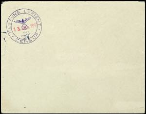 Lorient Fortress 1945, censorship stamp of ... 