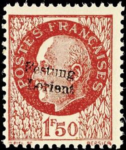 Lorient Fortress 1, 50 Fr. Postal stamp ... 