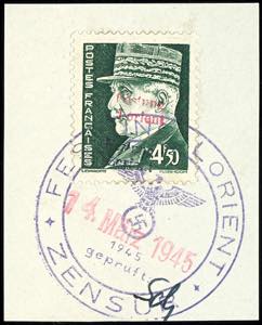Lorient Fortress 4, 50 Fr. Postal stamp ... 