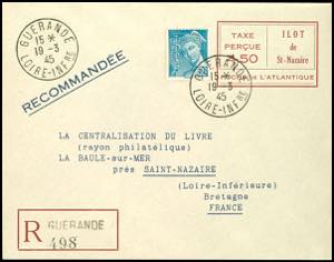 St. Nazaire 4, 50 Fr. Postal stationery ... 