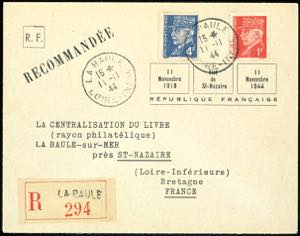 St. Nazaire Preprinted cover with impression ... 