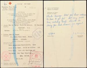 Red Cross Messages Messaging from 12.11.43 ... 