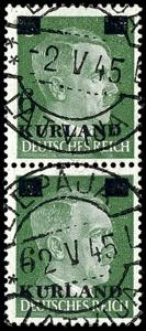 Kurland 6 on 5 Pfg Hitler, vertical pair ... 