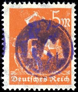 Fredersdorf 5 Pfg inflation stamp German ... 