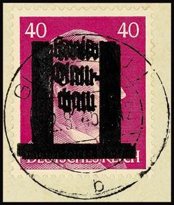 Glauchau 40 Pf. With double overprint, in ... 