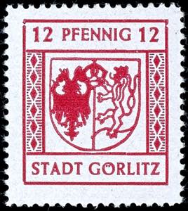Görlitz 5 Pfg to 12 Pfg \numerals and coat ... 