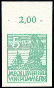 Soviet Sector of Germany 5 Pfg middle green ... 