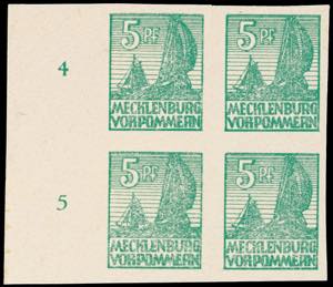 Soviet Sector of Germany 5 Pfg middle green, ... 