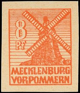 Soviet Sector of Germany 8 Pfg departure red ... 