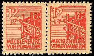 Soviet Sector of Germany 12 Pf. Dark rose, ... 