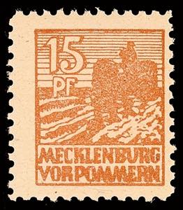 Soviet Sector of Germany 15 Pf. Yellow ... 
