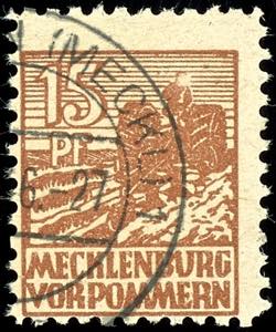 Soviet Sector of Germany 15 Pfg middle ... 
