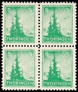 Soviet Sector of Germany 5 Pfg postal stamp ... 