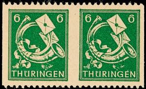 Soviet Sector of Germany 6 Pf. Dark green, ... 