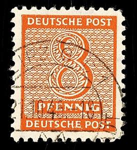 Soviet Sector of Germany 8 Pfg numerals with ... 