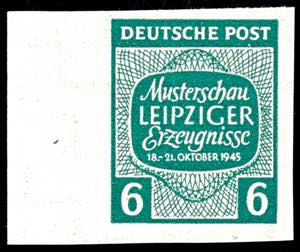SBZ 6 Pfg Leipziger Messer, Wasserzeichen 1 ... 