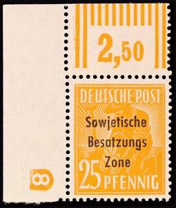 Soviet Sector of Germany 25 Pfg from the ... 