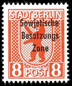 Soviet Sector of Germany 8 Pfg postal stamp ... 