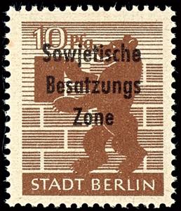 Soviet Sector of Germany 10 Pfg postal stamp ... 