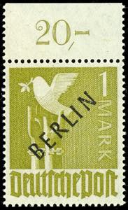 Berlin 1 Mark black overprint in better ... 