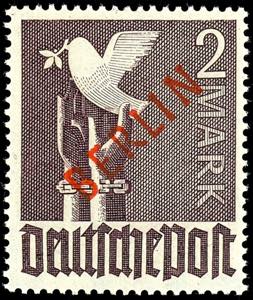 Berlin 2 Pfg. - 2 M. Red overprint, mint ... 