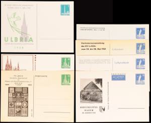 Berlin - Postal Stationary 7, 10 (2) and 15 ... 
