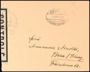 French Zone 1946, international letter from ... 