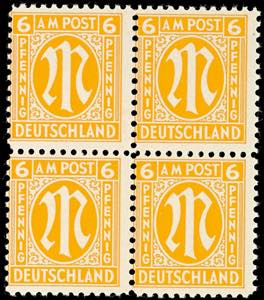Bizone 6 Pfg. First issue of stamps for ... 