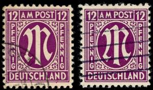 Bizone 12 Pfg. First issue of stamps for ... 
