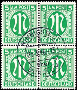 Bizone 5 Pfg. First issue of stamps for ... 