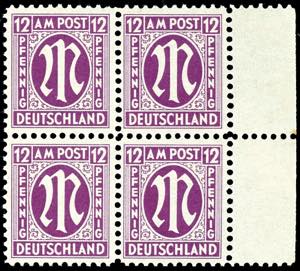 Bizone 12 Pfg first issue of stamps for ... 