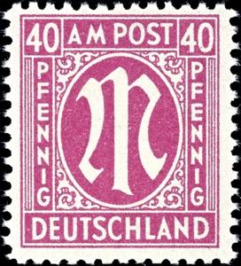 Bizone 40 Pf. First issue of stamps for ... 