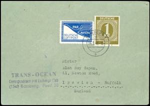 Airmail Admission Stamp JEIA stamp on cover ... 
