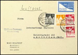 Airmail Admission Stamp 1948, airmail letter ... 