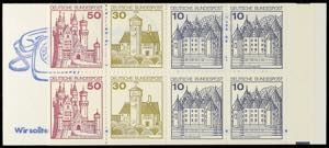 Stamp booklet 2 DM stamp booklet castle & ... 