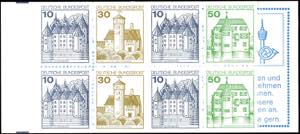 Stamp booklet Castle & palaces, 2 Mark stamp ... 