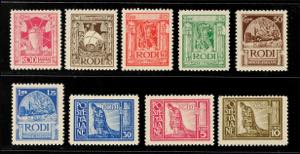 Aegean Islands 5 C. To 10 L. Postal stamps ... 