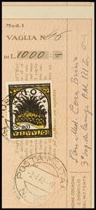 Aegean Islands 50 C. Airmail stamp with army ... 