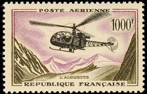 Frankreich 1000 Fr. Hubschrauber, tadellos ... 