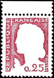 Frankreich 1960, 0,25 Fr. Marianne ohne ... 