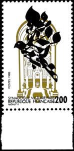 Frankreich 1988, 2 Fr. Synagoge Victore mit ... 