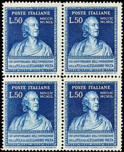 Italy 20 and 50 L. Invention the Voltaic ... 