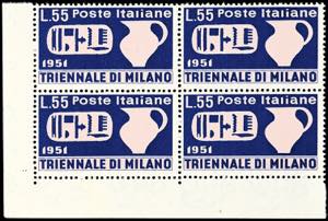 Italy 20 and 55 L. Triennale from Milan, ... 