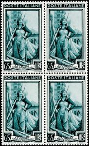 Italy 65 L. Worker, mint never hinged block ... 