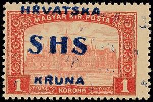 Jugoslawien 1 Kr. Parlamentszeichnung mit ... 
