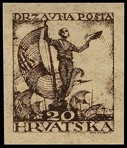 Jugoslavia 20 F. Postal stamps, ... 