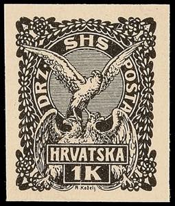 Jugoslavia 1 Kr. Postal stamps, trial ... 