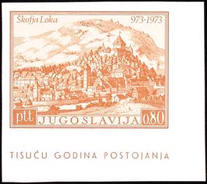 Jugoslawien 0,80 Din. Stadt Skofja Loka, ... 